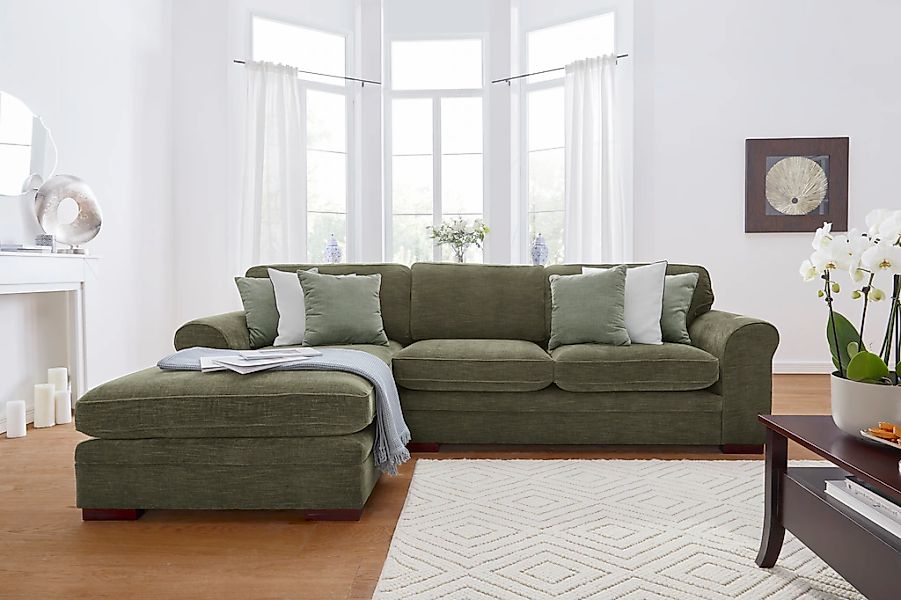 Home affaire "Broughton L-Form" weicher Sitzkomfort, incl. 4 Zierkissen, Ke günstig online kaufen