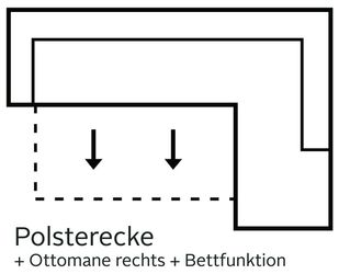 Trends by HG Ecksofa "Pool L-Form" wahlweise mit Bettfunktion, frei im Raum günstig online kaufen