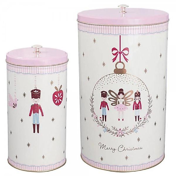 Greengate Geschirr Aufbewahrungsdosen Cindarella White (2-teilig) günstig online kaufen