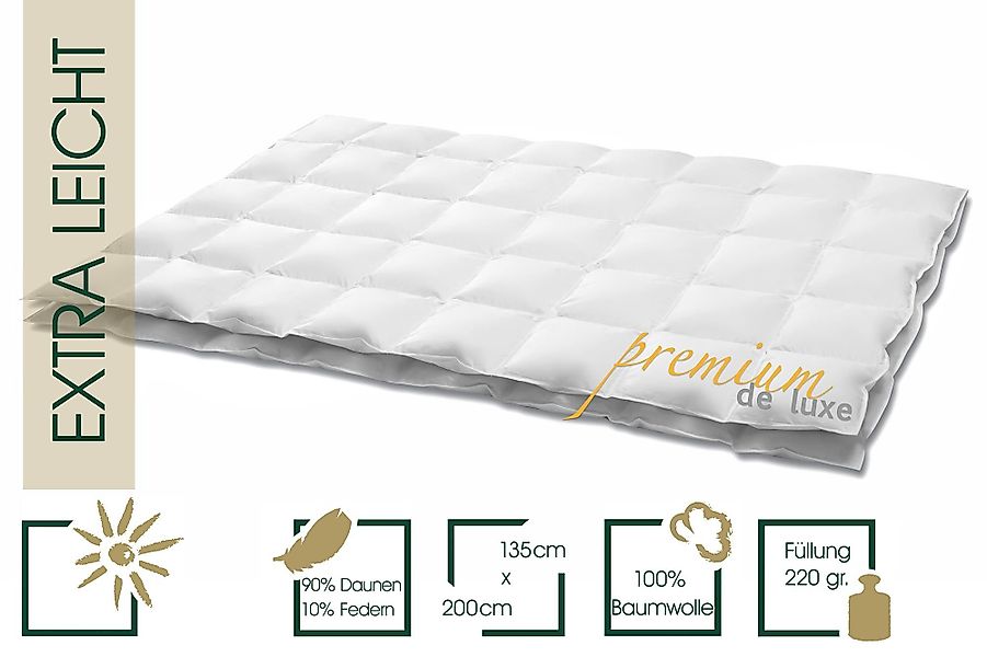 HANSKRUCHEN Daunenbettdecke Premium de Luxe, Füllung: günstig online kaufen