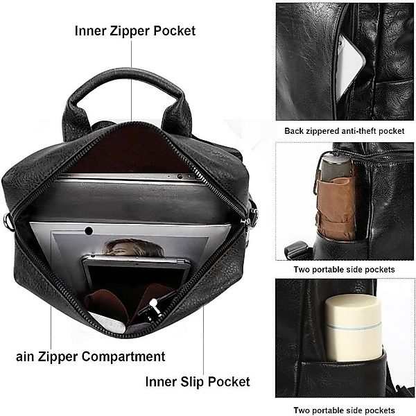 RWEUOQ Freizeitrucksack Leathario Damen Rucksack Anti günstig online kaufen