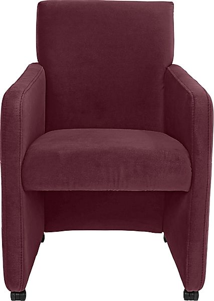 exxpo - sofa fashion Esszimmersessel "Barista, Loungesessel auf Rollen mit günstig online kaufen