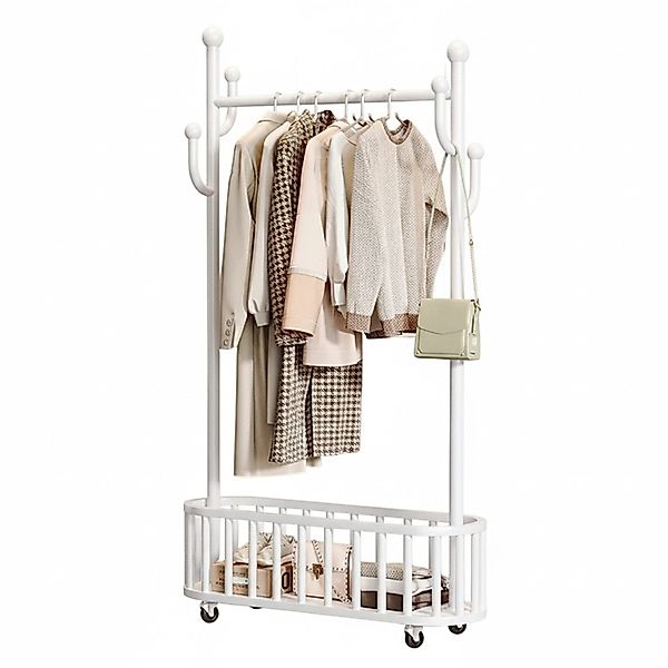 GarveeMore Garderobenhalter Metallkleiderständer mit Rollen, Rollbare günstig online kaufen