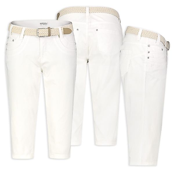 SUBLEVEL Bermudas Damen Short Bermuda 3/4 Hose Sommer Chino Stoff Hose mit günstig online kaufen