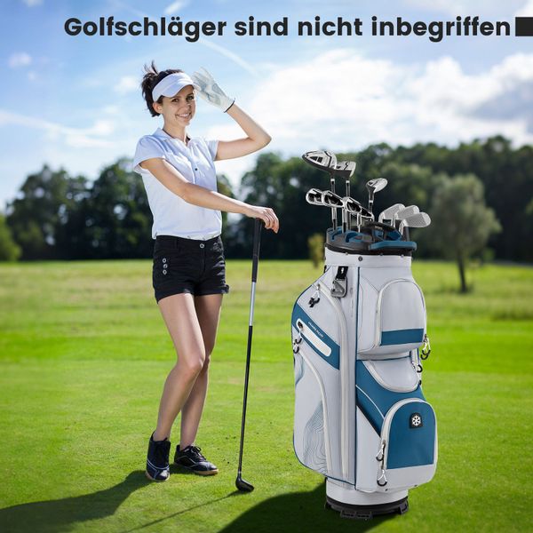 COSTWAY Golfballtasche, Golfreisetasche mit 14-facher Trennwand günstig online kaufen