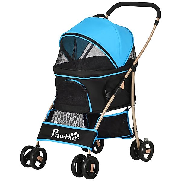 PawHut Hundewagen 2 in 1 Faltbar und Wandelbar in Transportbox mit 2 Leinen günstig online kaufen