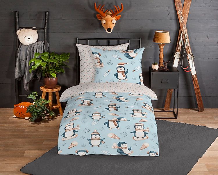 good morning Kinderbettwäsche "Jani" 2 Stk. Biber, 135x200, Warm, Weich, We günstig online kaufen