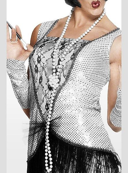 Smiffys Kostüm Lange Perlenkette 20er Jahre - Fasching Karneval, Edles Acce günstig online kaufen