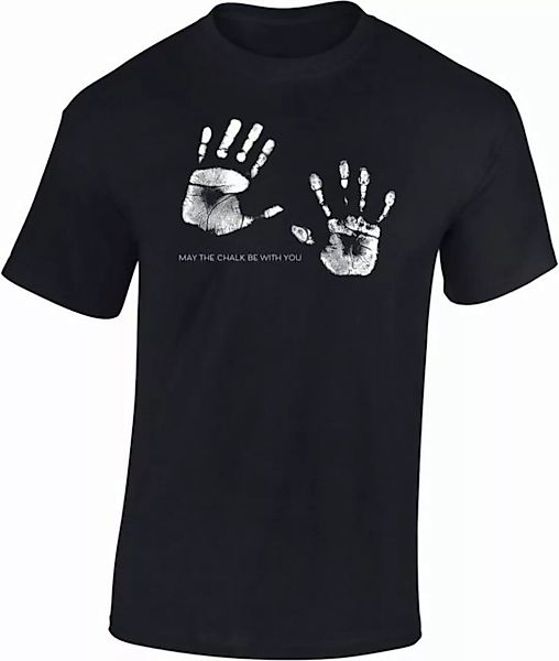 Baddery Print-Shirt Kletter Tshirt : May the chalk be with you - T-Shirt Kl günstig online kaufen