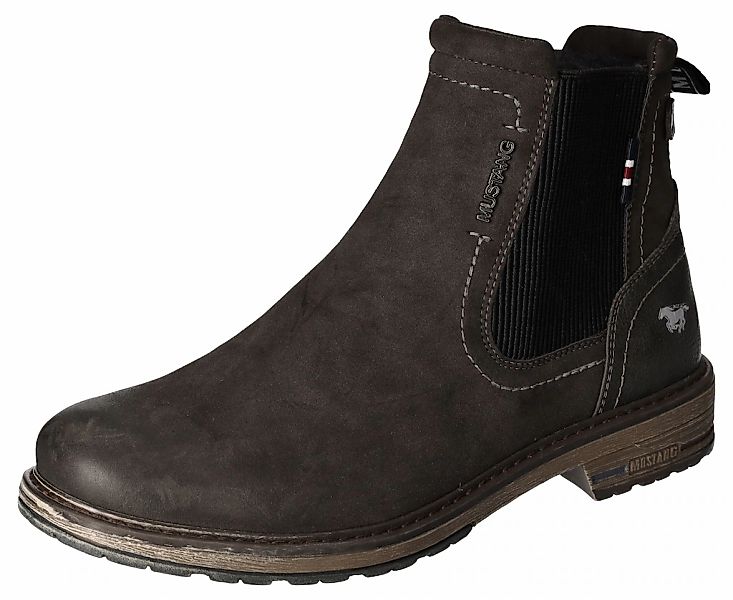 Mustang Shoes Chelseaboots Schlupfboots, Stiefelette, Blockabsatz, günstig online kaufen