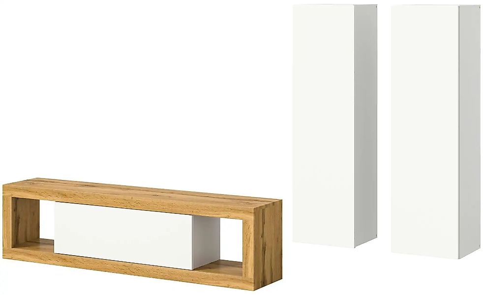 Wohnkombination stehend  Moja ¦ holzfarben ¦ Maße (cm): B: 240 H: 135 Kommo günstig online kaufen