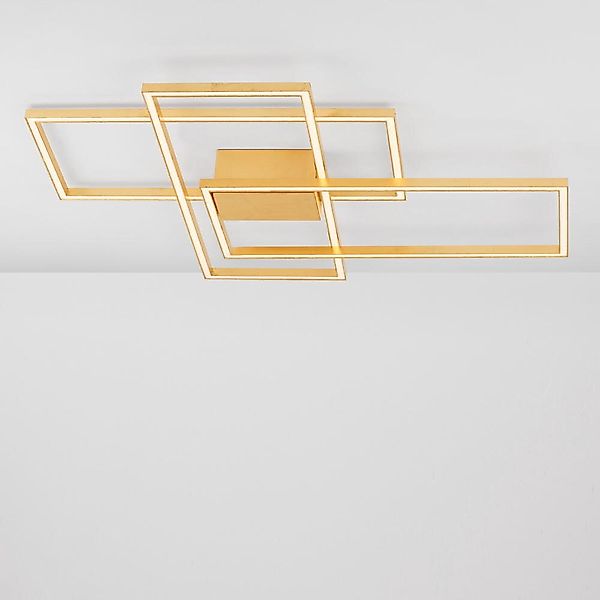 LED Deckenleuchte Bilbao in Blattgold 3x 18,3W 3549lm günstig online kaufen