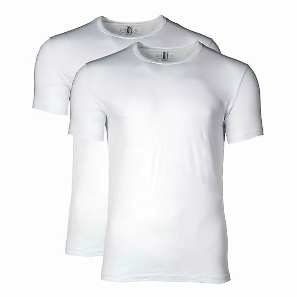 MOSCHINO Herren T-Shirt 2er Pack - Crew Neck, Rundhals, Stretch Cotton Weiß günstig online kaufen