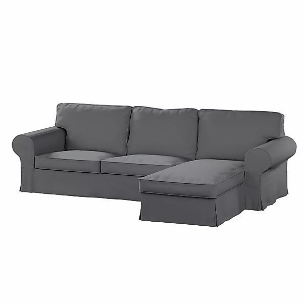 Bezug für Ektorp 2-Sitzer Sofa mit Recamiere, grau, Ektorp 2-Sitzer Sofabez günstig online kaufen