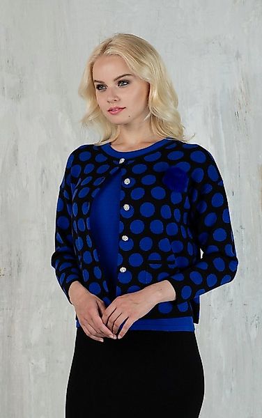 Passioni Strickjacke Twinset in Schwarz und Blau günstig online kaufen