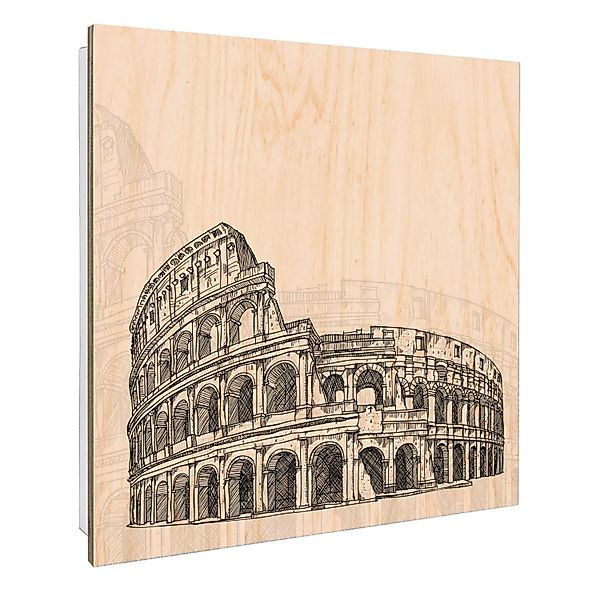 Banjado Großer Schlüsselbox Holz 30x30cm Weiß Scharnier Rechts 50 Haken Sch günstig online kaufen
