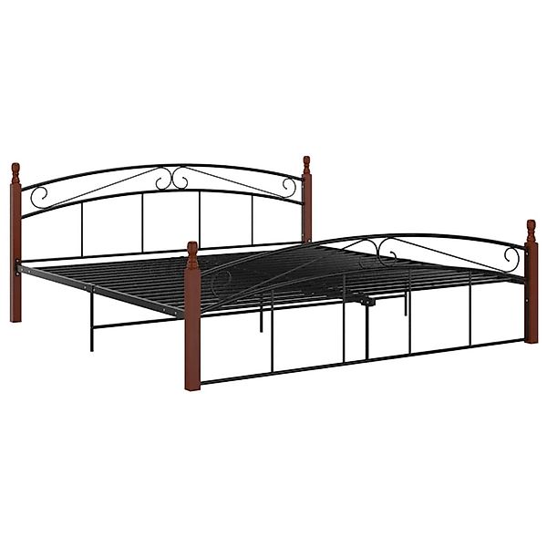 vidaXL Bett Bettgestell Schwarz Metall und günstig online kaufen
