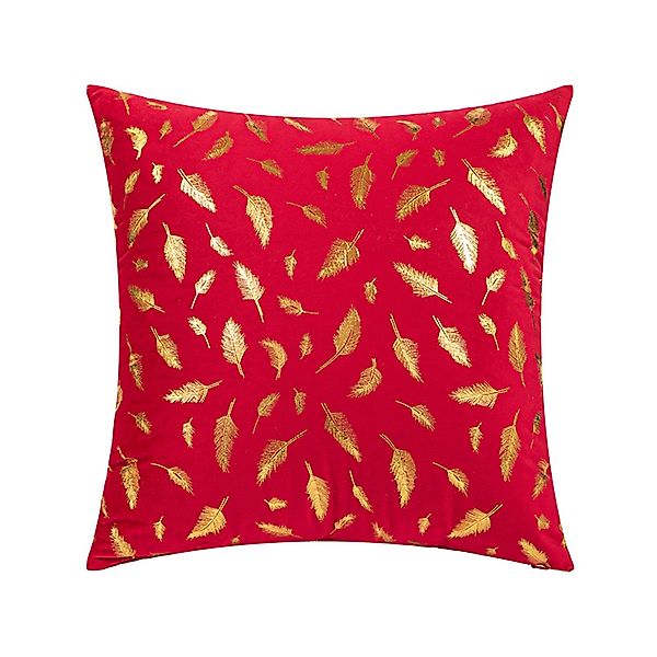 Sunicol Kissenbezug Samtkissenbezüge, Goldene Feder, 45x45cm, günstig online kaufen