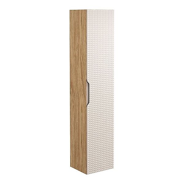 Lomadox Hochschrank LONDON-56-BEIGE Badezimmerschrank, Eiche mit beige, Fro günstig online kaufen