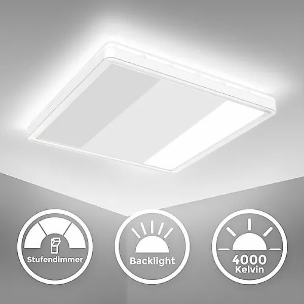 B.K.Licht LED Deckenleuchte, ultraflaches LED Panel, 18 Watt, 2.400 Lumen, günstig online kaufen