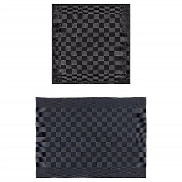vidaXL 50-Tlg Handtuch-Set Schwarz und Grau Baumwolle 136287 günstig online kaufen