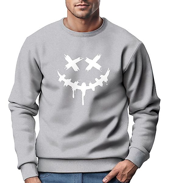 Neverless Sweatshirt Sweatshirt Herren Drip Face günstig online kaufen