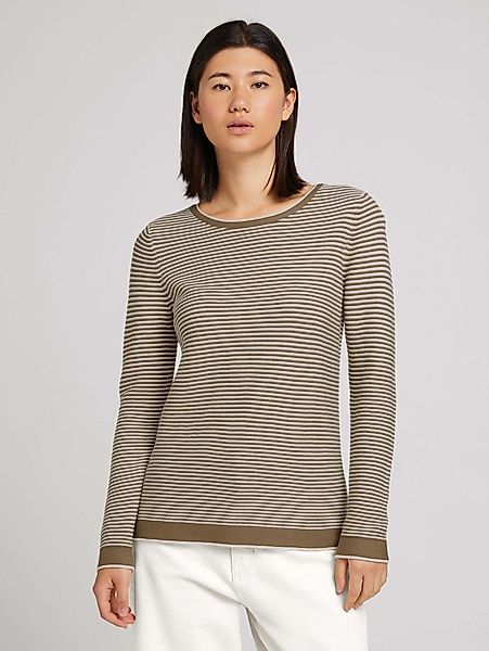 TOM TAILOR Strickpullover Strickpullover aus Bio-Baumwolle günstig online kaufen