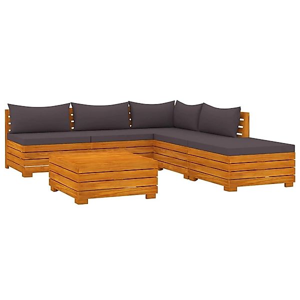 vidaXL 6-tlg Garten-Lounge-Set mit Kissen Massivholz Akazie Modell 13 günstig online kaufen