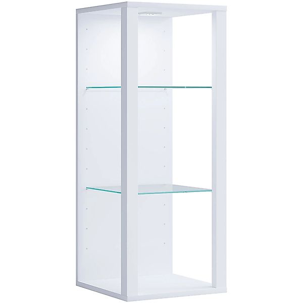 ebuy24 GlasolMW Vitrinenschrank Wandhängend Weiß günstig online kaufen