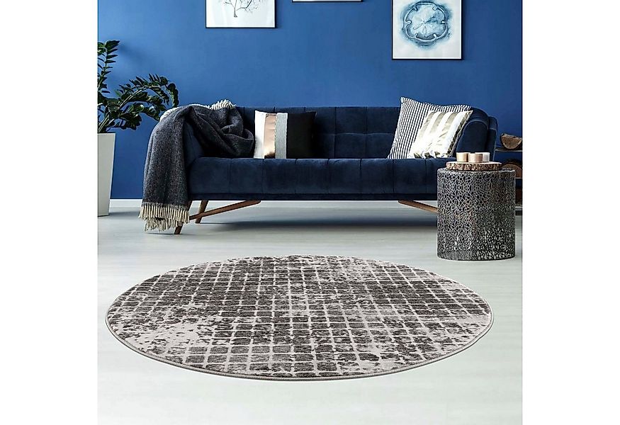 Carpet City Teppich Noa 9328, rund, Höhe: 11 mm, Kurzflor, Modern, Weicher günstig online kaufen