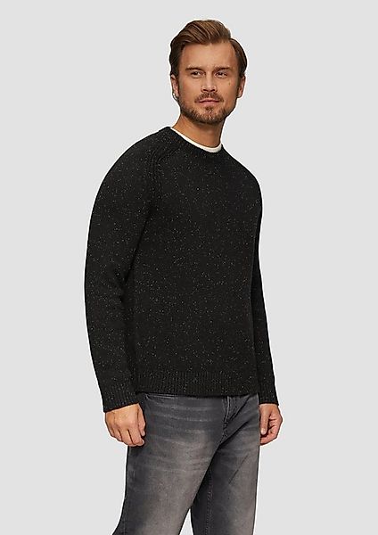 s.Oliver Longpullover Strickpullover Crew-Neck-Pullover mit Farbeffekt günstig online kaufen