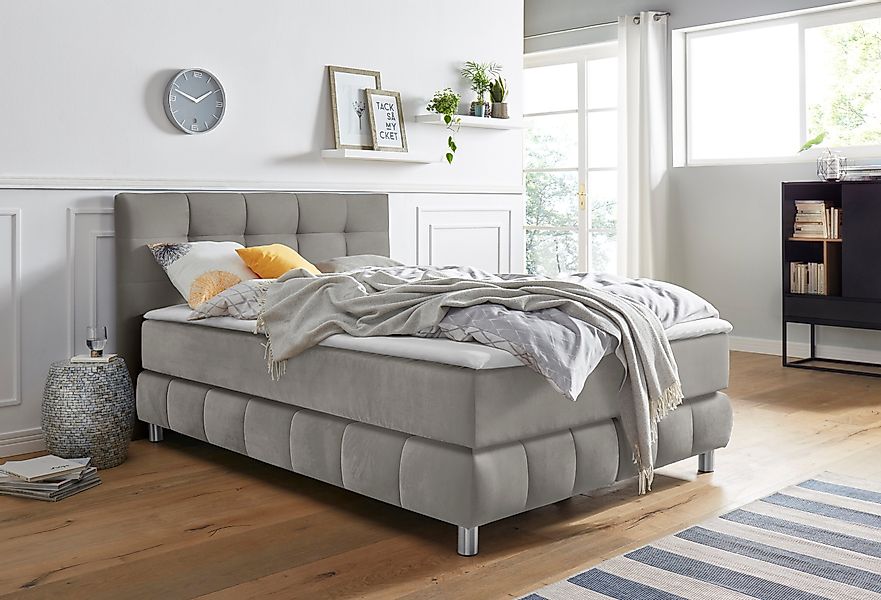 andas Boxspringbett "Salo", incl. Topper, 6 Breiten, 2 Härtegrade, TFK auch günstig online kaufen