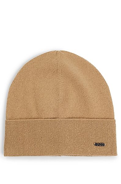 BOSS Beanie Lari_hat mit Aufschlag in günstig online kaufen