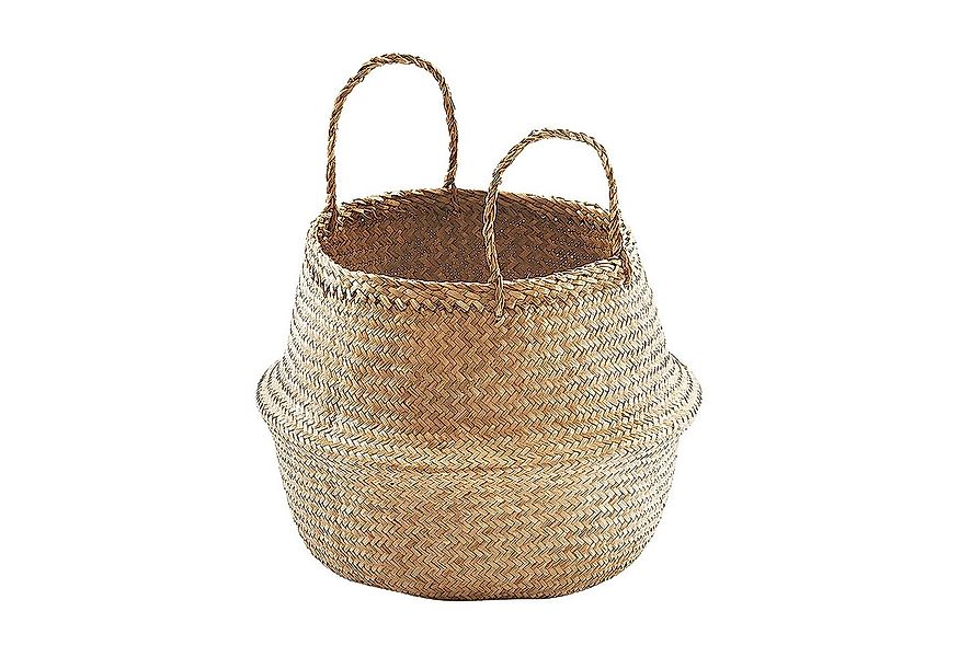 Kobolo Aufbewahrungskorb Faltkorb aus Seegras naturbelassen mit Griffen günstig online kaufen