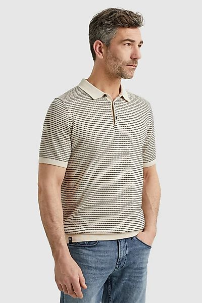 Vanguard Poloshirt Streifen Beige - Größe 3XL günstig online kaufen
