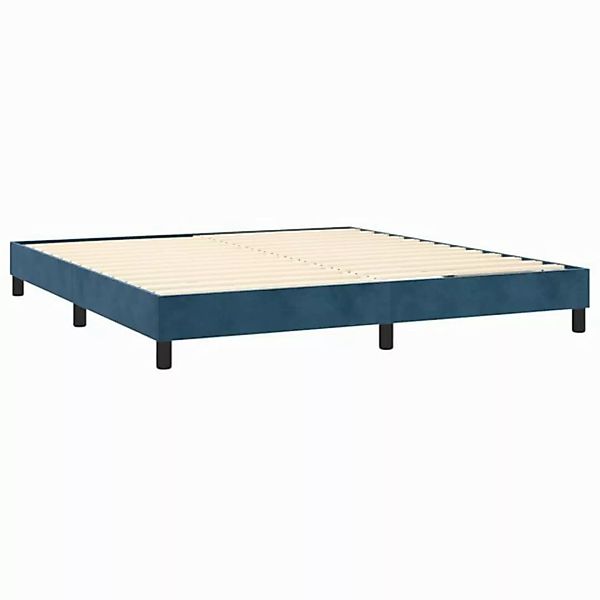 furnicato Bett Bettgestell ohne Matratze Dunkelblau 160x200 cm Samt (1-tlg) günstig online kaufen