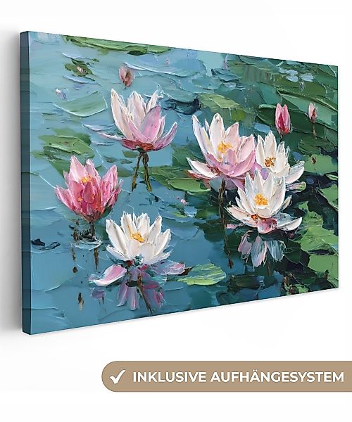 OneMillionCanvasses® Leinwandbild Seerosen - Blumen - günstig online kaufen