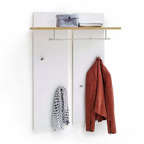 Hängegarderobe in Weiß und Wildeiche Optik modern günstig online kaufen