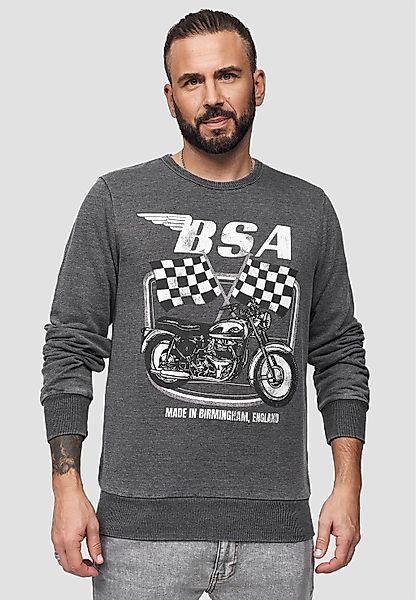 Recovered Sweatshirt "BritishMotor Flag Charcoal Vintage", mit coolem Print günstig online kaufen