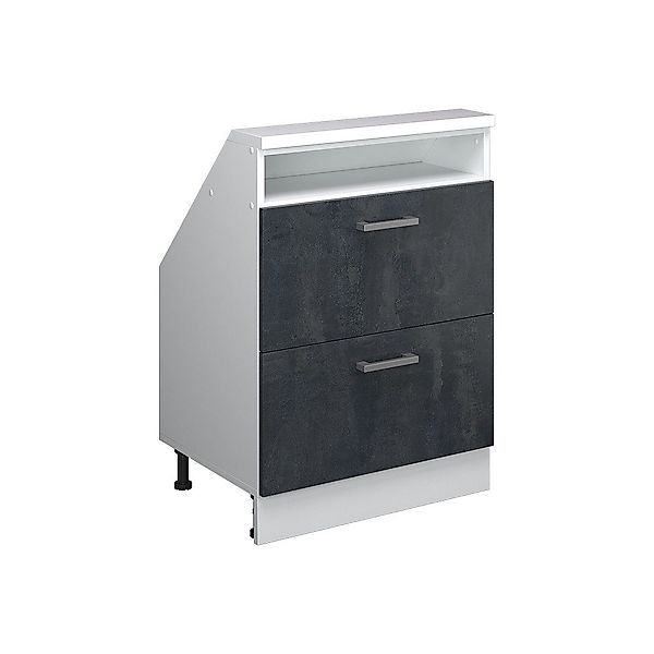 Vicco Unterschrank R-Line, Schwarz Beton/Weiß, 60 günstig online kaufen