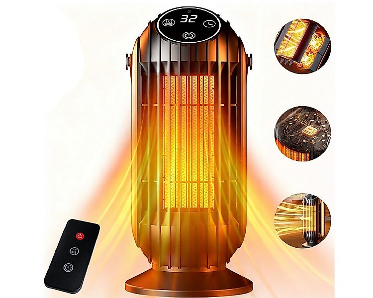 Novzep Heizgerät Heizlüfter Heizung 1500W/2000W Fernbedienung, Timer 3 Modi günstig online kaufen