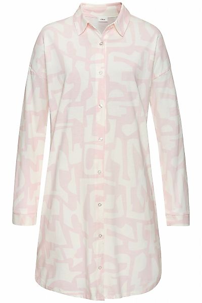 s.Oliver Nachthemd 1-teilig, Seitennahttaschen mit grafischem Print günstig online kaufen