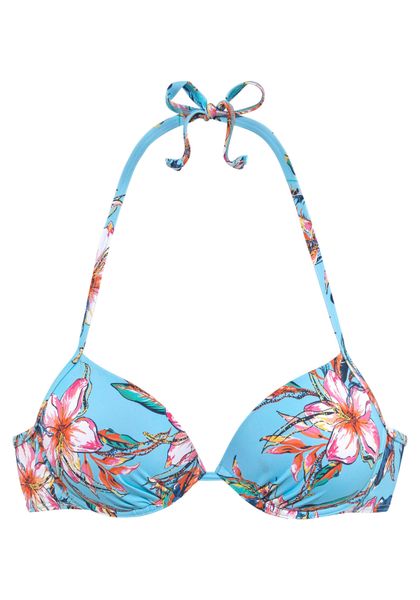 LASCANA Push-Up-Bikini-Top Malia, mit tropischem Print günstig online kaufen