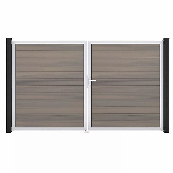 GroJa Solid Steckzaun Tor DIN Rechts EV1 Bi-Color co-extrudiert günstig online kaufen