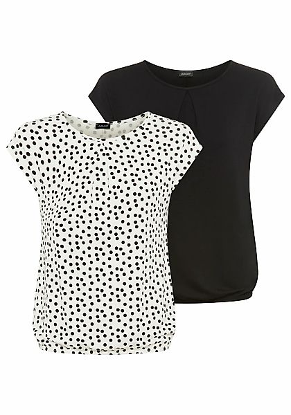 Laura Scott Print-Shirt Packung, 2 tlg. figurbetonte Passform, mit Rundhals günstig online kaufen