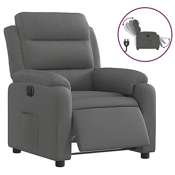 vidaXL Sessel Relaxsessel Elektrisch Dunkelgrau Stoff günstig online kaufen