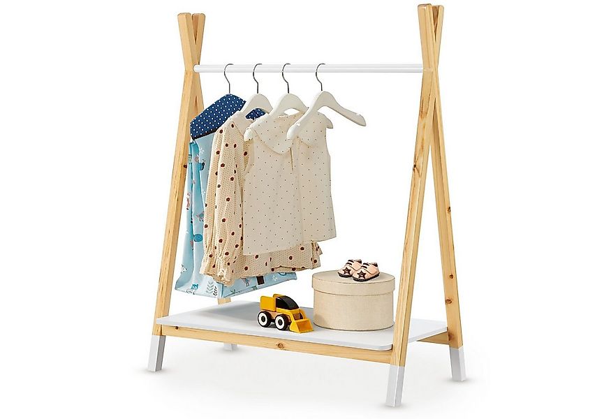 Juskys Kleiderständer Heidy, Kleiderstange für Kinder, natürliches Design f günstig online kaufen