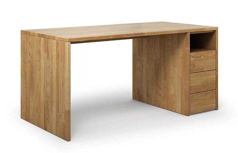 Schreibtisch Santos aus Eiche rustikal günstig online kaufen