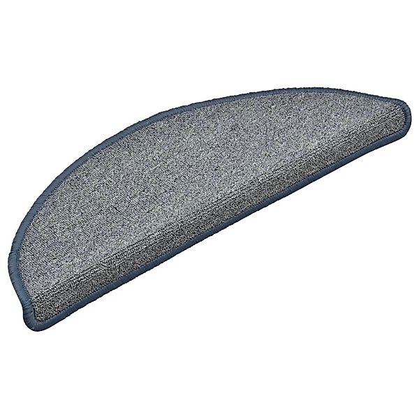 vidaXL Stufenmatte Treppenmatten 15 Stk. Hellgrau günstig online kaufen