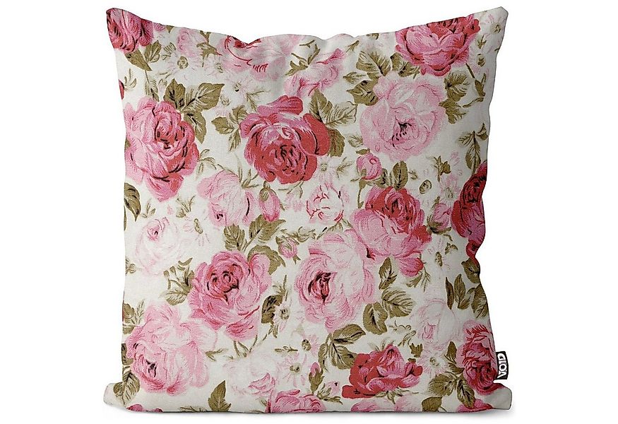 VOID Kissenbezug, (1 Stück), Rosen Blumenmuster Ranken Pflanzen Rosen Blume günstig online kaufen